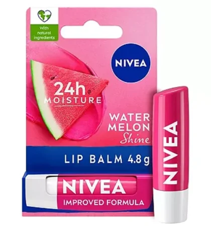 Nivea Lip Care, Fruity Watermelon Shine with Natural Oils 4.8g (5.5ml)
