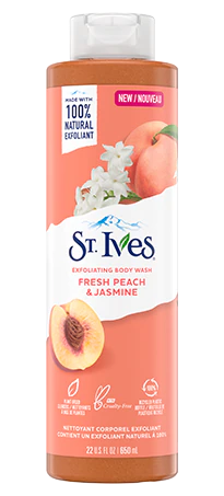 St Ives Fresh Peach & Jasmine Exfoliating Body Wash 650ml