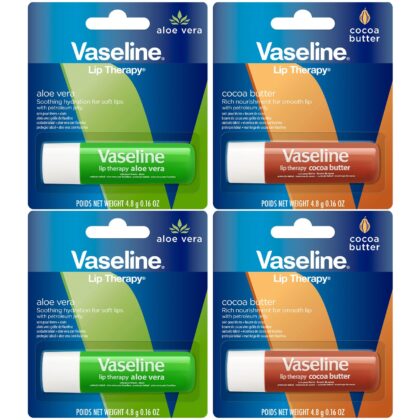 Vaseline Lip Therapy – Cocoa Butter 4.8g 0.16oz Varieties: Aloe Vera