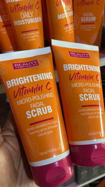 Beauty formula brightening vitamin C micro polishing facial scrub