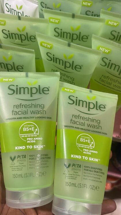 Simple refreshing facial wash