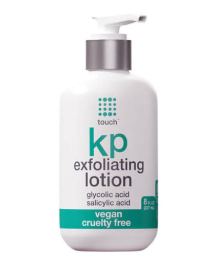 TOUCH KERATOSIS PILARIS WITH 12% GLYCOLIC ACID $ AND 2% SALICYLIC ACID EXFOLIATING BODY LOTION